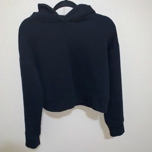 Zara Cropped Black Hoodie